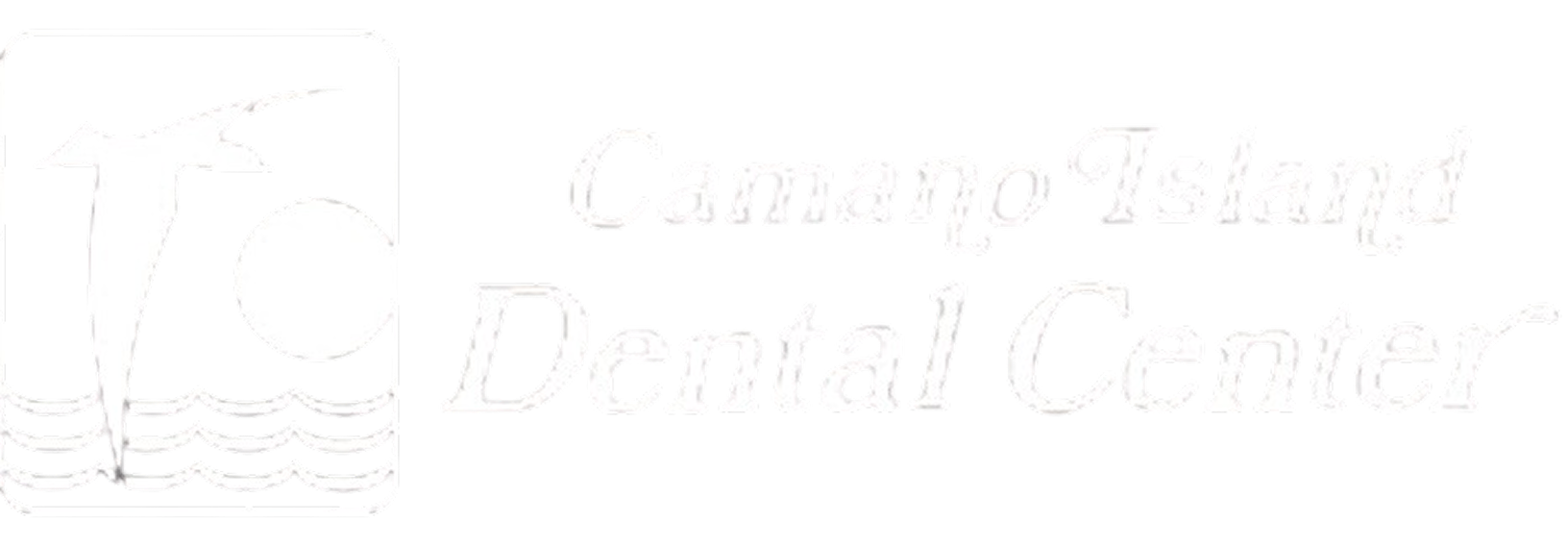 Partial white text reading 'Camano Dental C' on a transparent background.